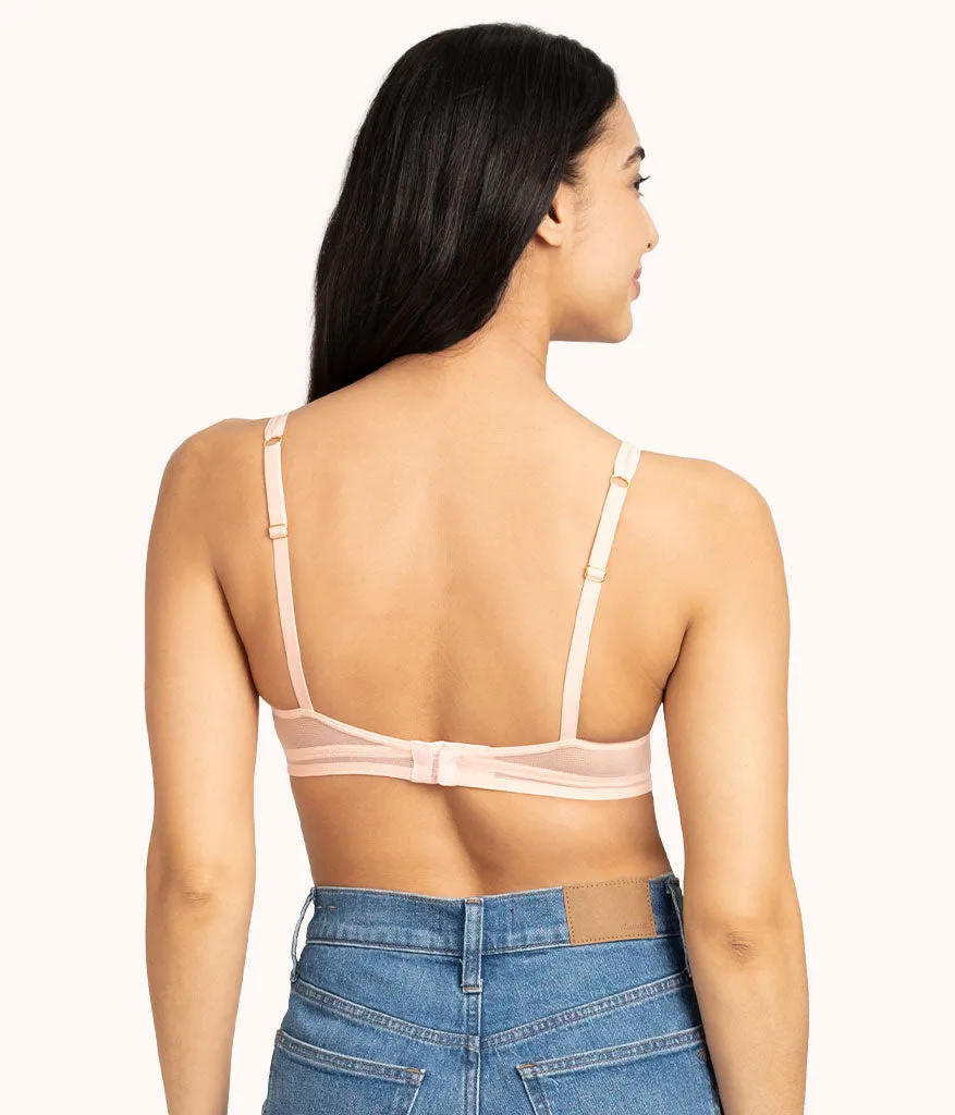 The Mesh Trim Bralette: Retro Blooms