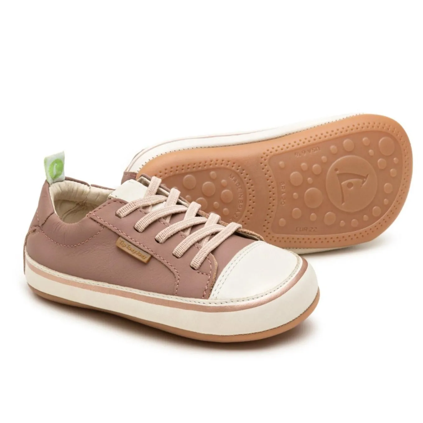 Tip Toey Joey Boy's and Girl's Funky Sneakers, Mogno Rose/Tapioca