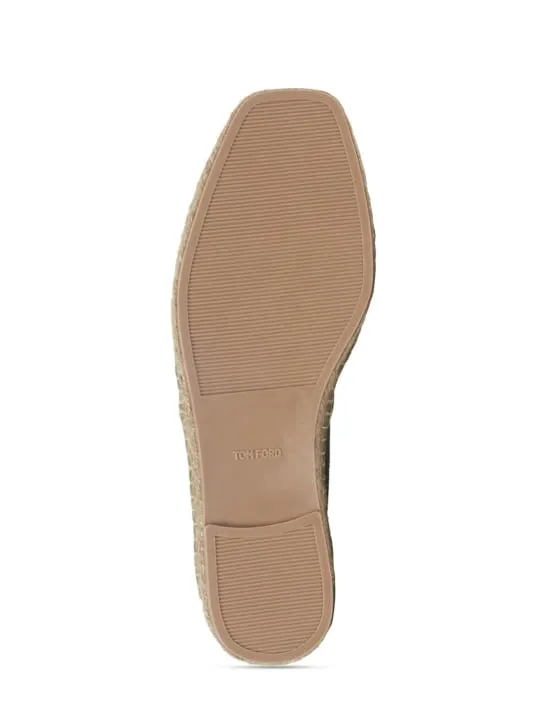 Tom Ford   Grain nubuck espadrille sandals 