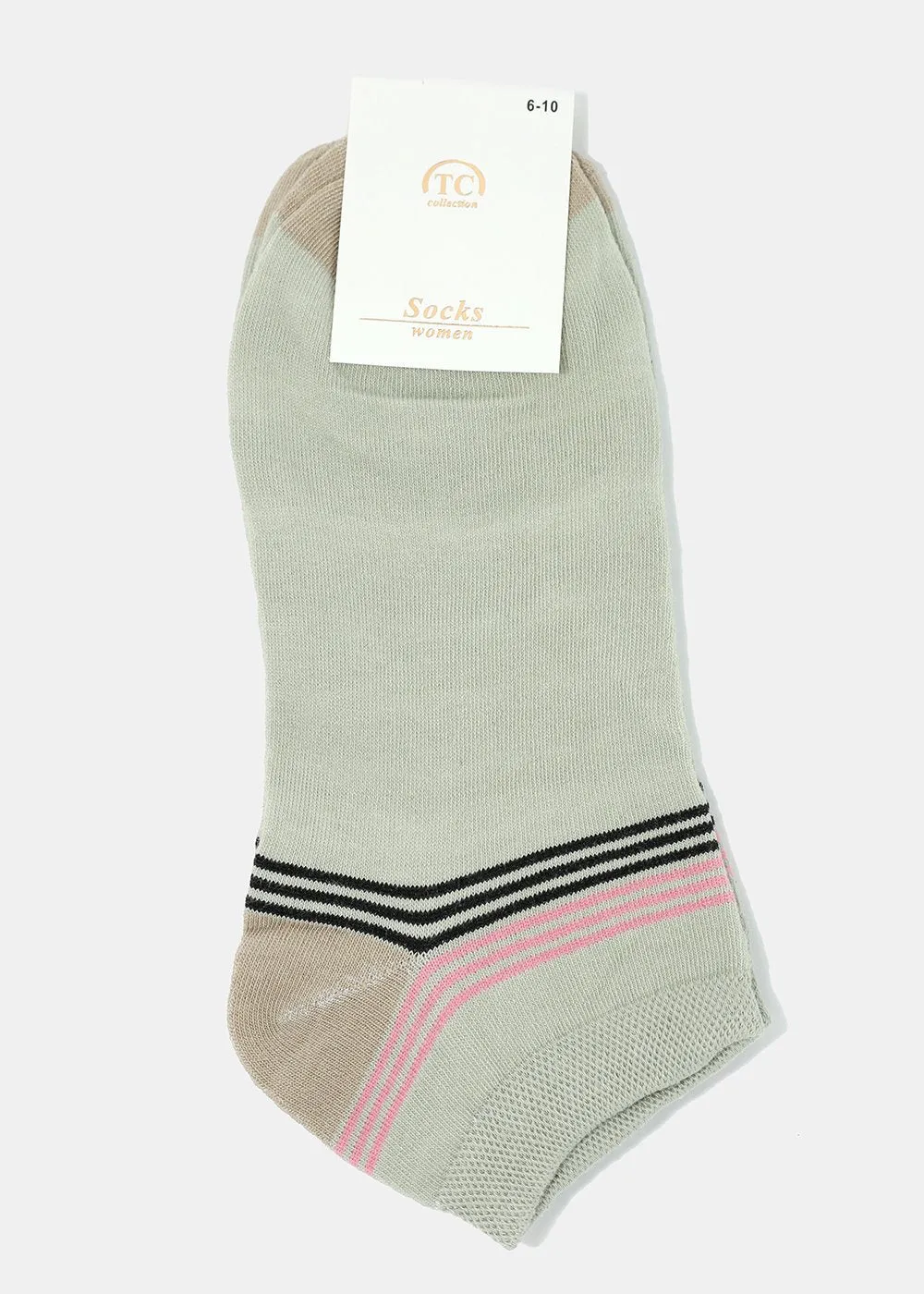 Two Tone & Stripes Low-Cut Socks