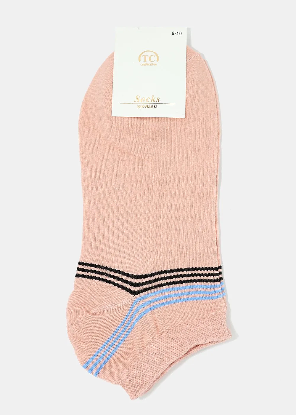 Two Tone & Stripes Low-Cut Socks