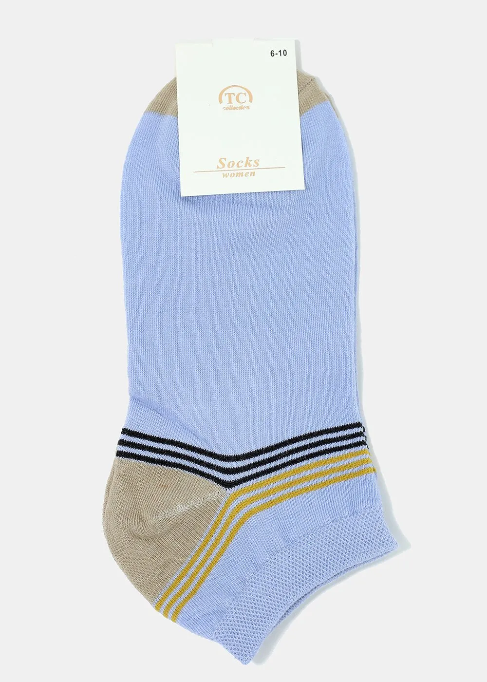 Two Tone & Stripes Low-Cut Socks