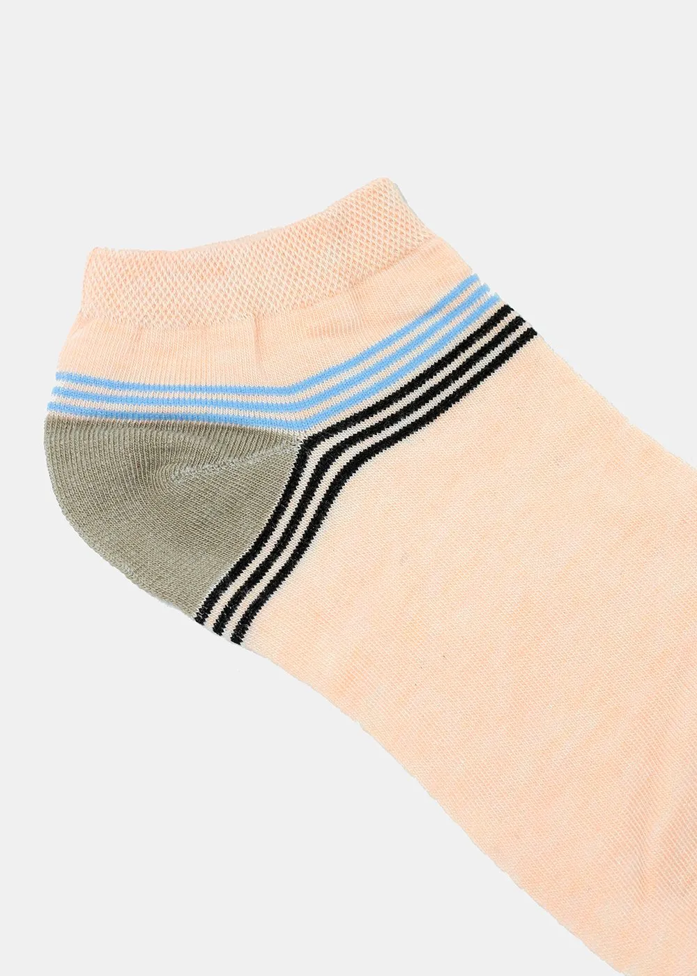 Two Tone & Stripes Low-Cut Socks