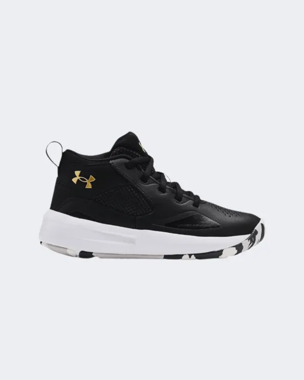 Under Armour Lockdown 5 Ps-Boys Basketball Shoes Black/Gold