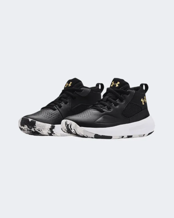 Under Armour Lockdown 5 Ps-Boys Basketball Shoes Black/Gold