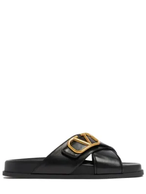 Valentino Garavani   5mm V logo leather slides 