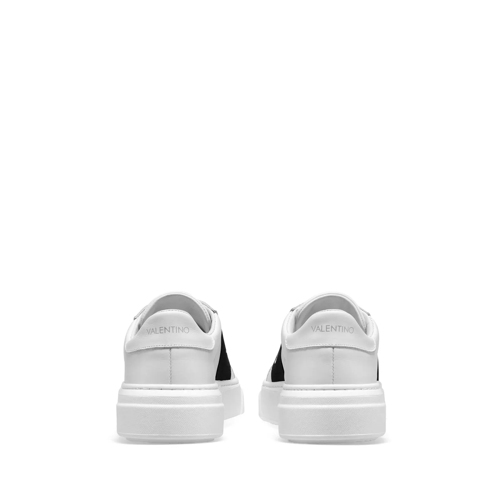 VALENTINO Slip-on Sneaker in white leather and black elastic band