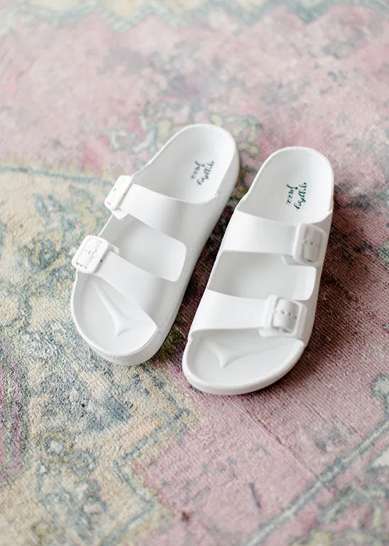 White Slip On Sandals - FINAL SALE