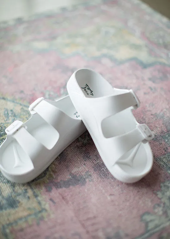 White Slip On Sandals - FINAL SALE