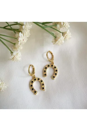 Wisteria London Horseshoe Huggie Hoop Earrings