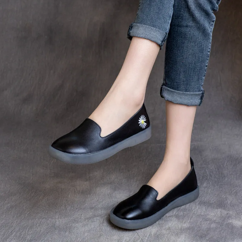 Women Minimalist Casual Leather Soft Flats