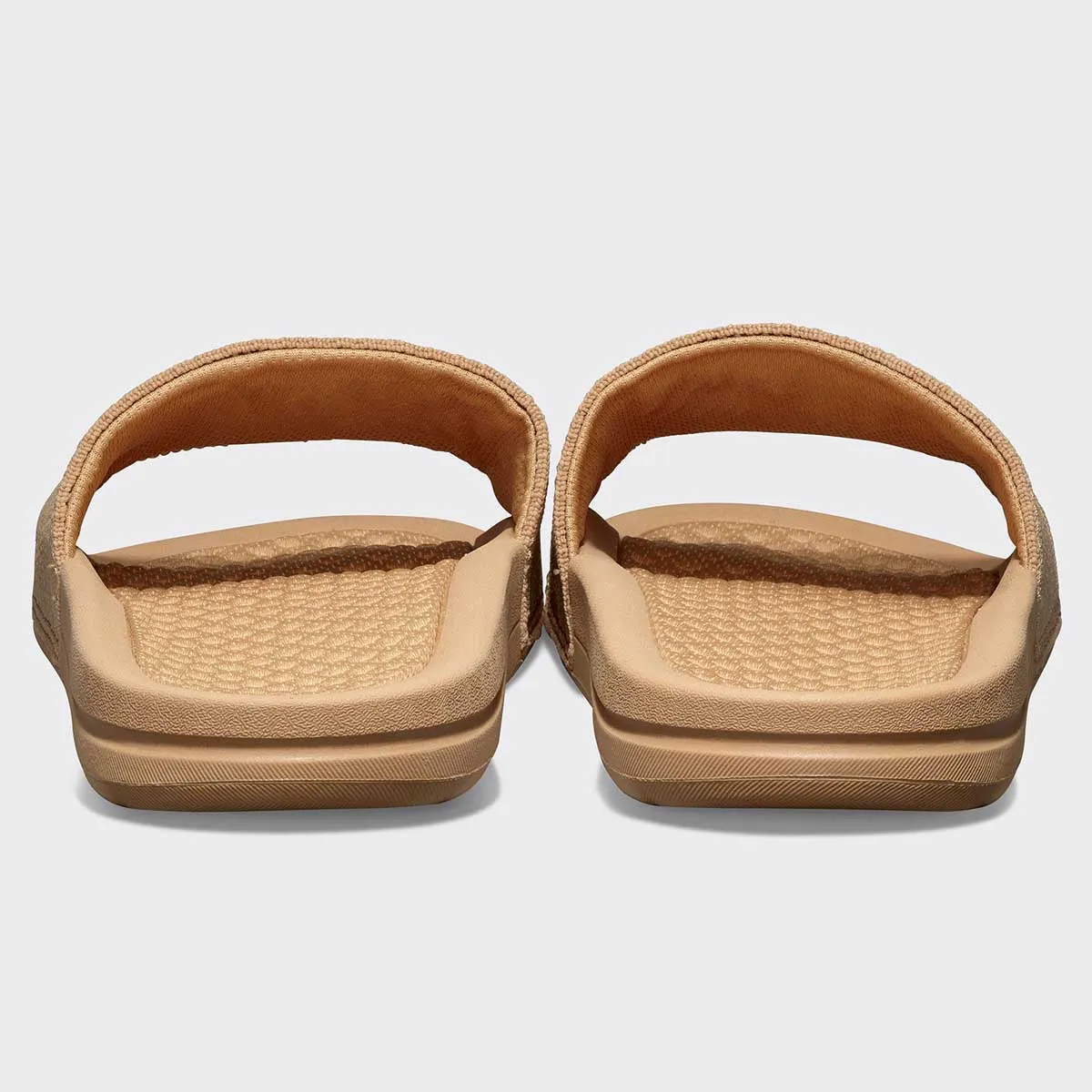 Women's Big Logo TechLoom Slide Tan / Pristine / Chocolate