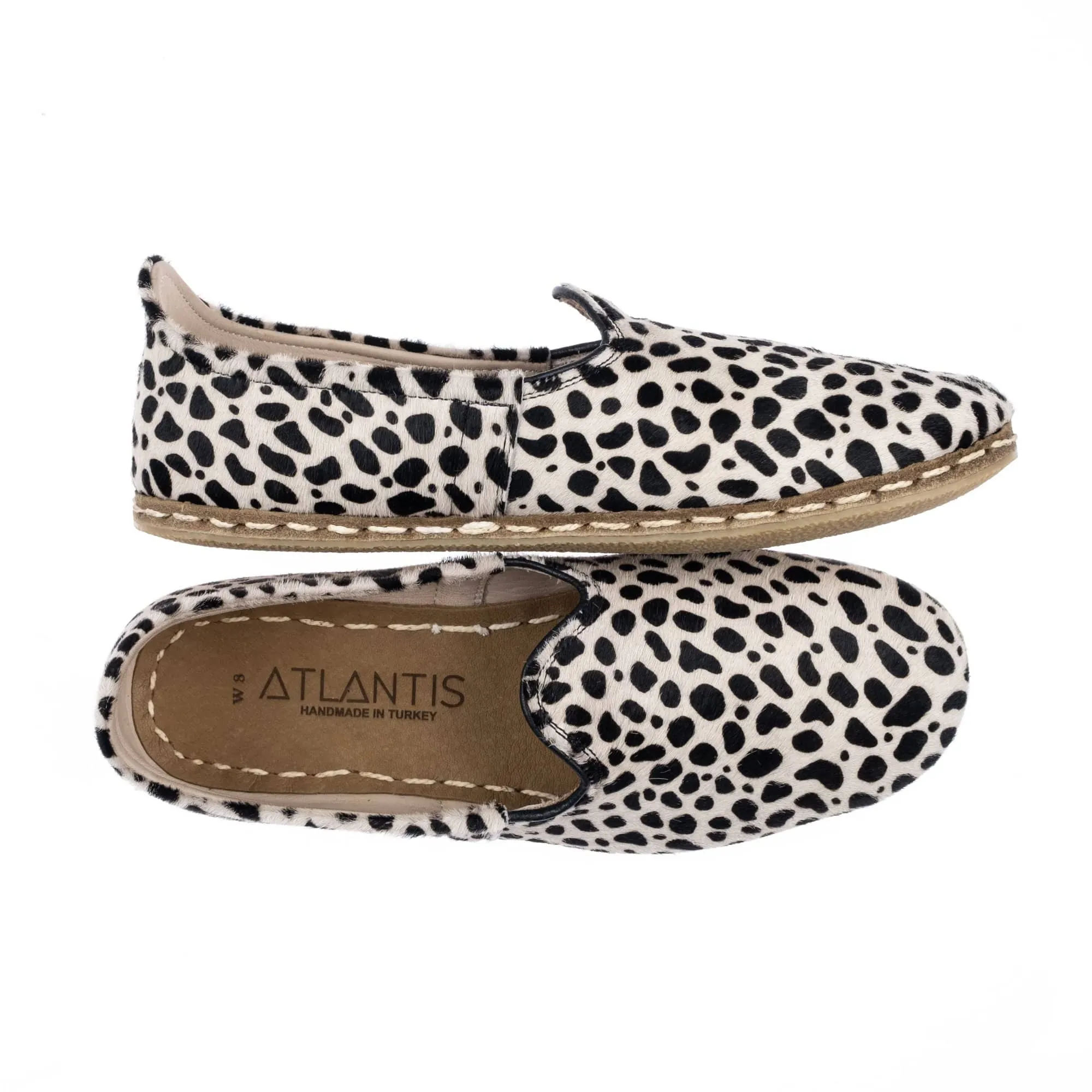 Women's Black Dots Slip On Shoes