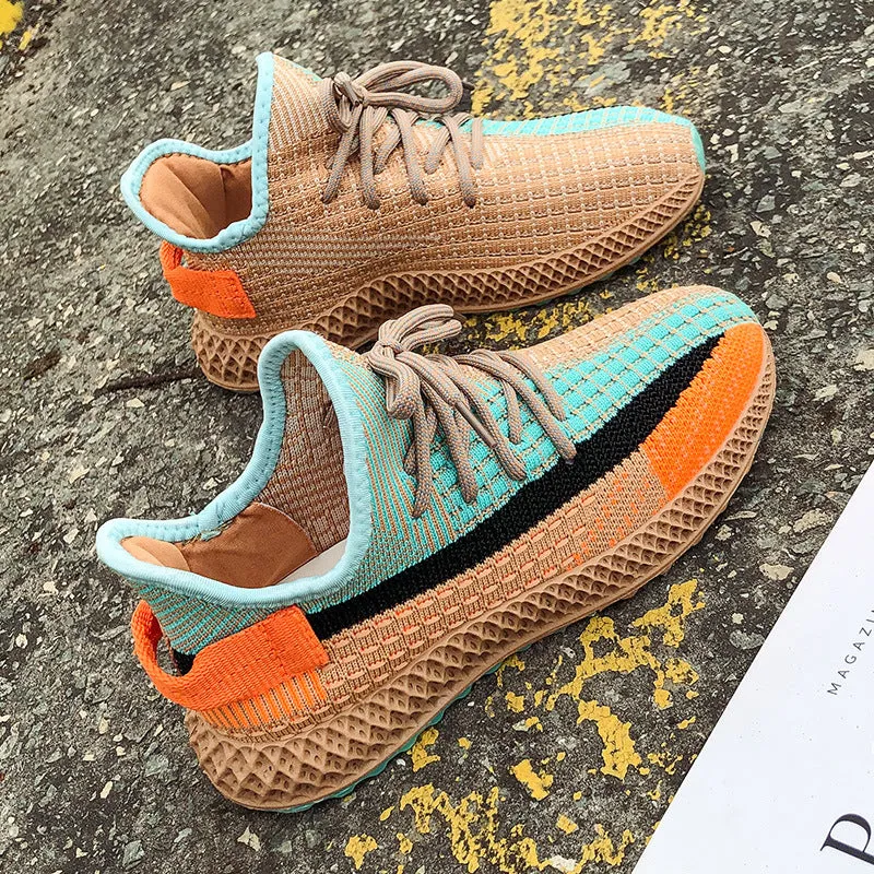 Women's casual running flying woven coconut shoes