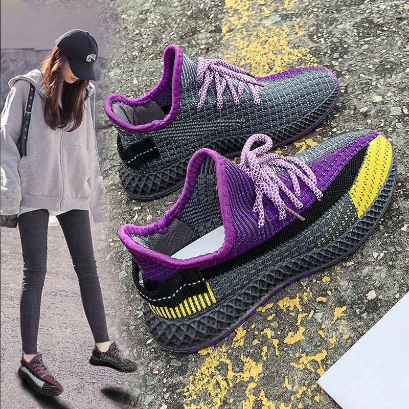 Women's casual running flying woven coconut shoes