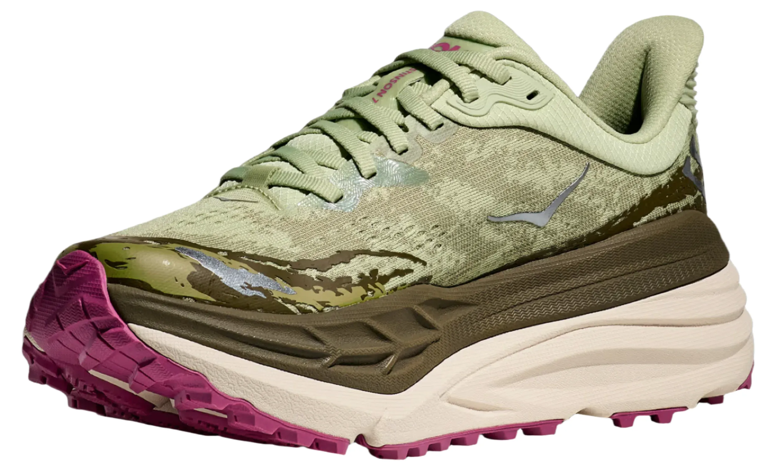 WOMEN'S HOKA STINSON 7 | SEED GREEN / BEET ROOT