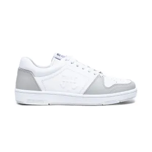 Women's Maker White Gray Logo Leather Sneakers 98221-008