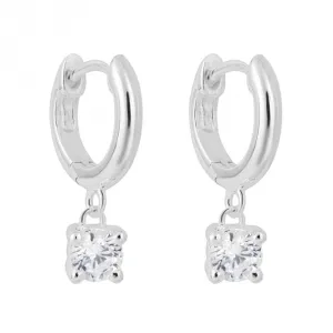 Zirconia Assembled Hoop Earrings E6249C